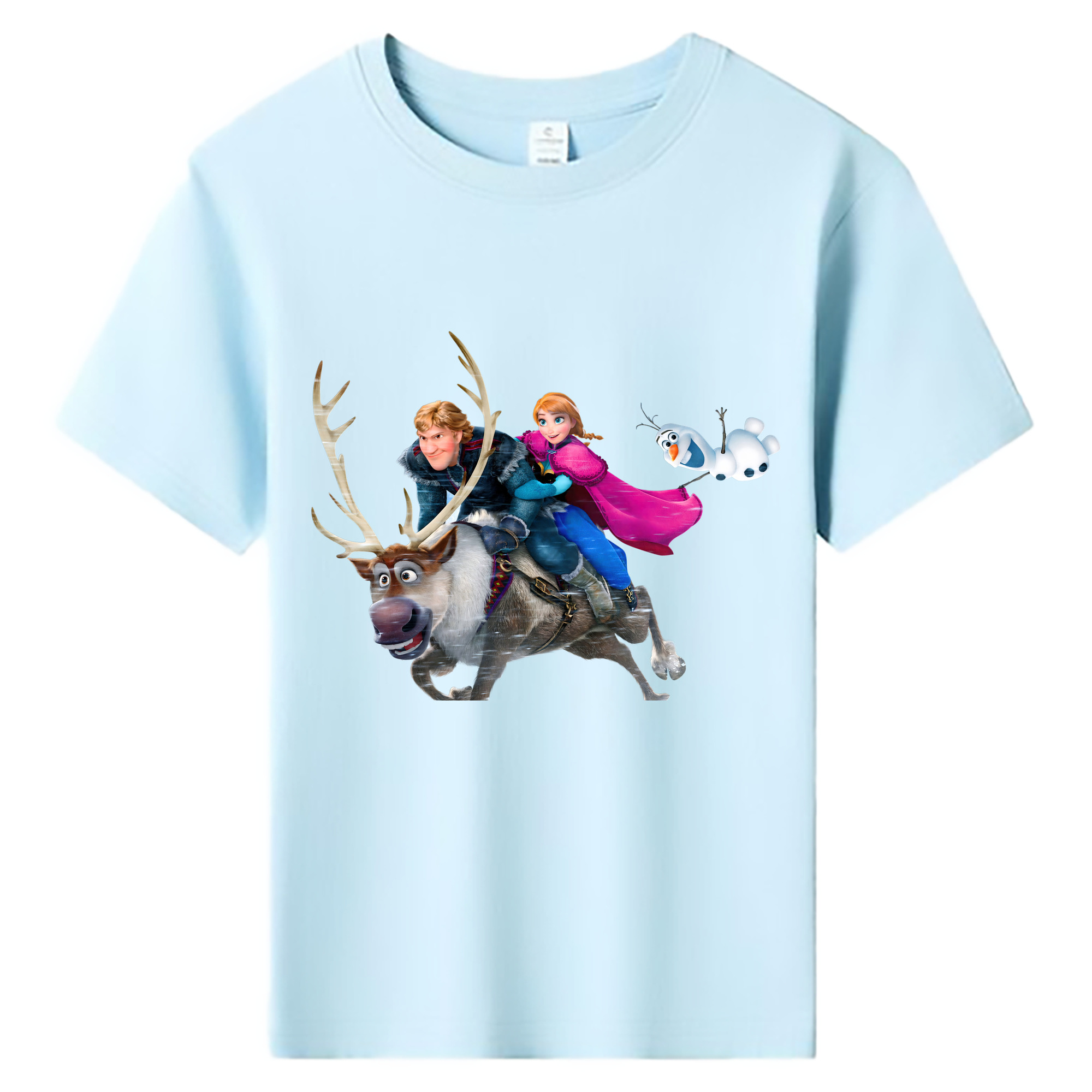 （画像用） アナと雪の女王 アンナ エルサ Frozen Anna Elsa 綿100％キッズTシャツ（フロントプリント）